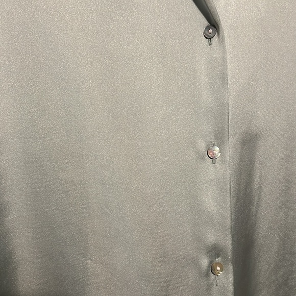 Small, Light Green / Mint Satin Button Up ZARA - Picture 2 of 2